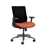 Novo Midback Office Chair Office Chair, Conference Chair, Computer Chair, Teacher Chair, Meeting Chair SitOnIt Fabric Color Flame Mesh Color Onyx Standard Synchro