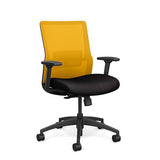 Novo Midback Office Chair Office Chair, Conference Chair, Computer Chair, Teacher Chair, Meeting Chair SitOnIt Fabric Color Jet Mesh Color Lemon Standard Synchro