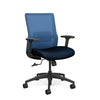 Novo Midback Office Chair Office Chair, Conference Chair, Computer Chair, Teacher Chair, Meeting Chair SitOnIt Fabric Color Midnight Mesh Color Ocean Swivel Tilt