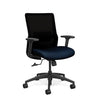 Novo Midback Office Chair Office Chair, Conference Chair, Computer Chair, Teacher Chair, Meeting Chair SitOnIt Fabric Color Midnight Mesh Color Onyx Swivel Tilt