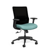 Novo Midback Office Chair Office Chair, Conference Chair, Computer Chair, Teacher Chair, Meeting Chair SitOnIt Fabric Color Tiffany Mesh Color Onyx Swivel Tilt
