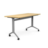 Ocala Flip Top Table Classroom Table, Multipurpose Table SitOnIt Laminate Color Cabinet Maple Frame Color Silver 