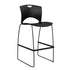 OnCall Stool with No Arms - Bar Height Stools SitOnIt Black Plastic 30" Bar Height Black Frame