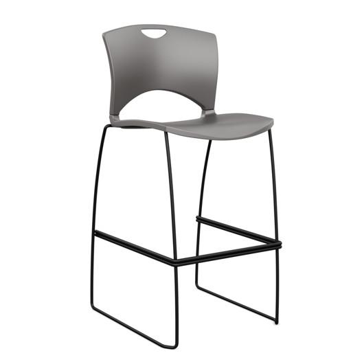 OnCall Stool with No Arms - Bar Height Stools SitOnIt Slate Plastic 30