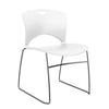 OnCall Wire Rod Stack Chair Guest Chair, Stack Chair SitOniT Arctic Plastic No Arms Frame Color Chrome