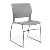 Orbix Wire Rod Chair Plastic Shell Guest Chair, Cafe Chair, Stack Chair SitOnIt Armless Frame Color Chrome Plastic Color Sterling