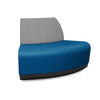 Pasea 120 Degree Outer Seat Lounge Seating, Modular Lounge Seating SitOnIt Fabric Color Electric Blue Fabric Color Nickle 