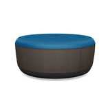 Pasea Large Round Ottoman Ottoman SitOnIt Fabric Color Electric Blue Fabric Color Smoky 