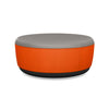 Pasea Large Round Ottoman Ottoman SitOnIt Fabric Color Fog Fabric Color Tangerine 