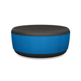 Pasea Large Round Ottoman Ottoman SitOnIt Fabric Color Smoky Fabric Color Electric Blue 