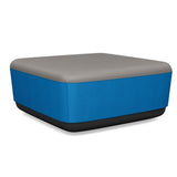 Pasea Large Square Ottoman Ottoman SitOnIt Fabric Color Fog Fabric Color Electric Blue 