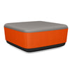 Pasea Large Square Ottoman Ottoman SitOnIt Fabric Color Fog Fabric Color Tangerine 