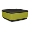 Pasea Large Square Ottoman Ottoman SitOnIt Fabric Color Onyx Fabric Color Apple 