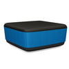 Pasea Large Square Ottoman Ottoman SitOnIt Fabric Color Onyx Fabric Color Electric Blue 