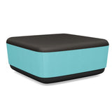 Pasea Large Square Ottoman Ottoman SitOnIt Fabric Color Smoky Fabric Color Aqua 