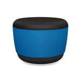 Pasea Mini Round Ottoman Ottoman SitOnIt Fabric Color Onyx Fabric Color Electric Blue 