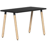 Reya Angled Leg Desk | Black Base Accent | Home Office Edition Home Office SitOnIt Table Size 20 D x 40 W Laminate Color Black Bamboo