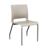 Rio 4 Leg Guest Chair Guest Chair, Stack Chair SitOnIt Latte Plastic No Arms Silver Frame