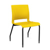 Rio 4 Leg Guest Chair Guest Chair, Stack Chair SitOnIt Lemon Plastic No Arms Black Frame