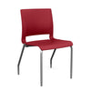 Rio 4 Leg Guest Chair Guest Chair, Stack Chair SitOnIt Red Plastic No Arms Silver Frame