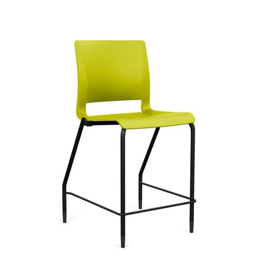 Rio 4 Leg Stool Stools SitOnIt Apple Plastic 24" Counter Height Black Frame