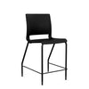 Rio 4 Leg Stool Stools SitOnIt Black Plastic 24" Counter Height Black Frame