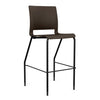 Rio 4 Leg Stool Stools SitOnIt Chocolate Plastic 30" Bar Height Black Frame