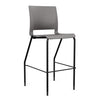 Rio 4 Leg Stool Stools SitOnIt Slate Plastic 30" Bar Height Black Frame