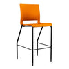 Rio 4 Leg Stool Stools SitOnIt Tangerine Plastic 30" Bar Height Black Frame