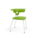 Ruckus Four Leg Chair 18" Classroom Chairs, Guest Chair, Cafe Chair, KI Glides Frame Color Cottonwood Shell Color Zesty Lime