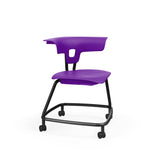 Ruckus Stack Chair 18" Guest Chair, Cafe Chair, Stack Chair, Classroom Chairs KI Casters Frame Color Black Shell Color Mardi Gras