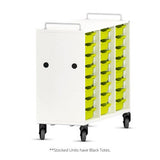 Shift+ Transfer Box - Straight Mobile Storage w/ Totes Model 45320 Storage Cabinet VS America Laminate Color White Metal Color White 3"