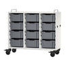 Shift+ Transfer Box - Straight Mobile Storage w/ Totes Model 45325 Storage Cabinet VS America Laminate Color White Metal Color White 6"
