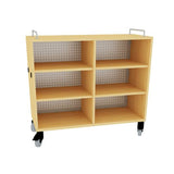 Shift+ Transfer - Straight Single Sided Mobile Shelving - Model 45317 Bookcase VS America Laminate Color Maple Metal Color Arctic 