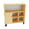 Shift+ Transfer Teach - Straight Mobile Shelving - Model 45319 Storage Cabinet VS America Laminate Color Maple Metal Color Arctic 