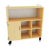 Shift+ Transfer Teach - Straight Mobile Shelving - Model 45319 Storage Cabinet VS America Laminate Color Maple Metal Color Arctic 