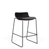 SitOnIt Baja Bar Stool | Low Back | Upholstered Seat | Sled Base Stools SitOnIt Frame Color Black Plastic Color Black Fabric Color Iron