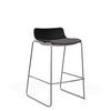 SitOnIt Baja Bar Stool | Low Back | Upholstered Seat | Sled Base Stools SitOnIt Frame Color Chrome Plastic Color Black Fabric Color Iron