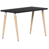 SitOnIt Reya Angled Leg Desk | White Base Accent | Home Office Edition Home Office SitOnIt Table Size 20 D x 40 W Laminate Color Black Tapered Bamboo