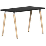 SitOnIt Reya Angled Leg Desk | White Base Accent | Home Office Edition Home Office SitOnIt Table Size 20 D x 40 W Laminate Color Black Tapered Bamboo
