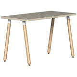SitOnIt Reya Angled Leg Desk | White Base Accent | Home Office Edition Home Office SitOnIt Table Size 20 D x 40 W Laminate Color Sandalwood Bamboo