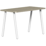 SitOnIt Reya Angled Leg Desk | White Base Accent | Home Office Edition Home Office SitOnIt Table Size 20 D x 40 W Laminate Color Sandalwood Metal