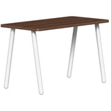 SitOnIt Reya Angled Leg Desk | White Base Accent | Home Office Edition Home Office SitOnIt Table Size 20 D x 40 W Laminate Color Walnut Amati Metal