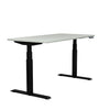 SitOnIt Switchback Height Adjustable Desk | 30d x 54w | Work From Home Edition Home Office SitOnIt Frame Color Black Laminate Color Folkstone Grey 
