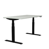 SitOnIt Switchback Height Adjustable Desk | 30d x 54w | Work From Home Edition Home Office SitOnIt Frame Color Black Laminate Color Folkstone Grey 