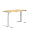 SitOnIt Switchback Height Adjustable Desk | 30d x 54w | Work From Home Edition Home Office SitOnIt Frame Color White Laminate Color Cabinet Maple 