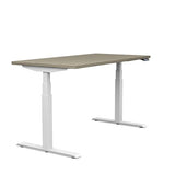 SitOnIt Switchback Height Adjustable Desk | 30d x 54w | Work From Home Edition Home Office SitOnIt Frame Color White Laminate Color Sandalwood 