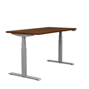 Switchback 30x60 Height Adjustable Table. 2 leg, 3 Stage Table Base Height Adjustable Table SitOnIt Laminate Color Ankara Cherry Frame Color Silver 