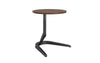 The Motific Mobile Tech Table w/ Silver Base LapTop Table ESI Ergo Round 24" Amati Walnut