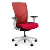 Torsa Highback White Frame Office Chair, Conference Chair, Computer Chair, Teacher Chair, Meeting Chair SitOnIt Mesh Color Fire Fabric Color Fire 